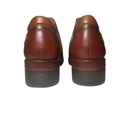 Pikolinos Leather Booties Brown & Bronze Metallic Zip Comfort Heels - Picture 4 of 10